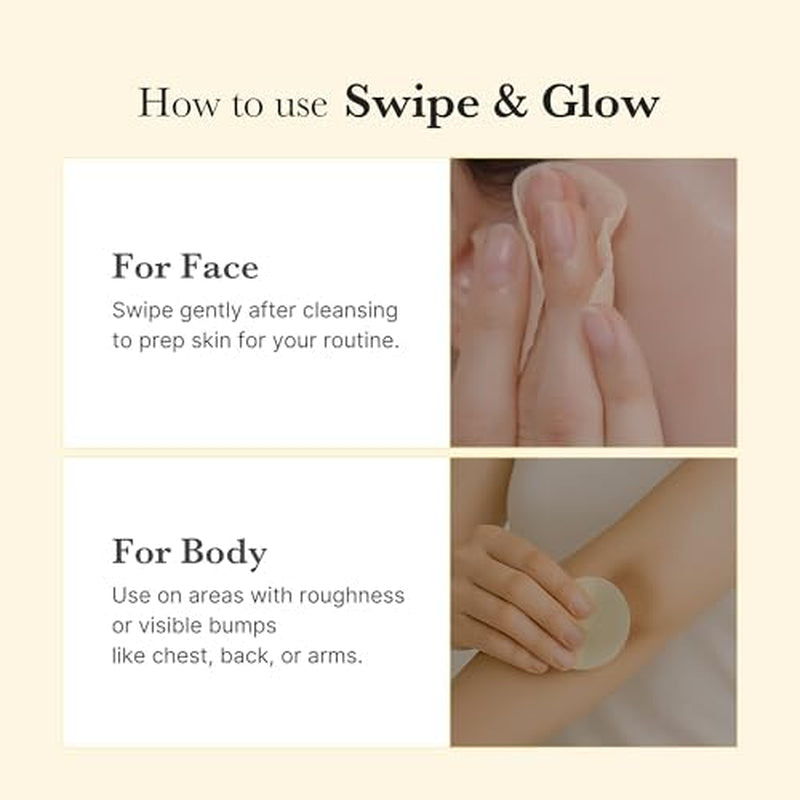 Kojic Acid Body Wash & Prep Duo: Kojic Acid Turmeric Toner Pads and Turmeric Body Wash | Simple Cleanse & Swipe Routine for Glowing-Looking Body Skin