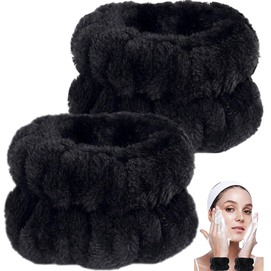 Wrist Bands for Washing Face, Arm Face Wash Wristbands, Wrist Towels Cuffs for Washing Face, Wrist Water Catcher, Microfiber Spa Skincare Sweat Wristbands for Women