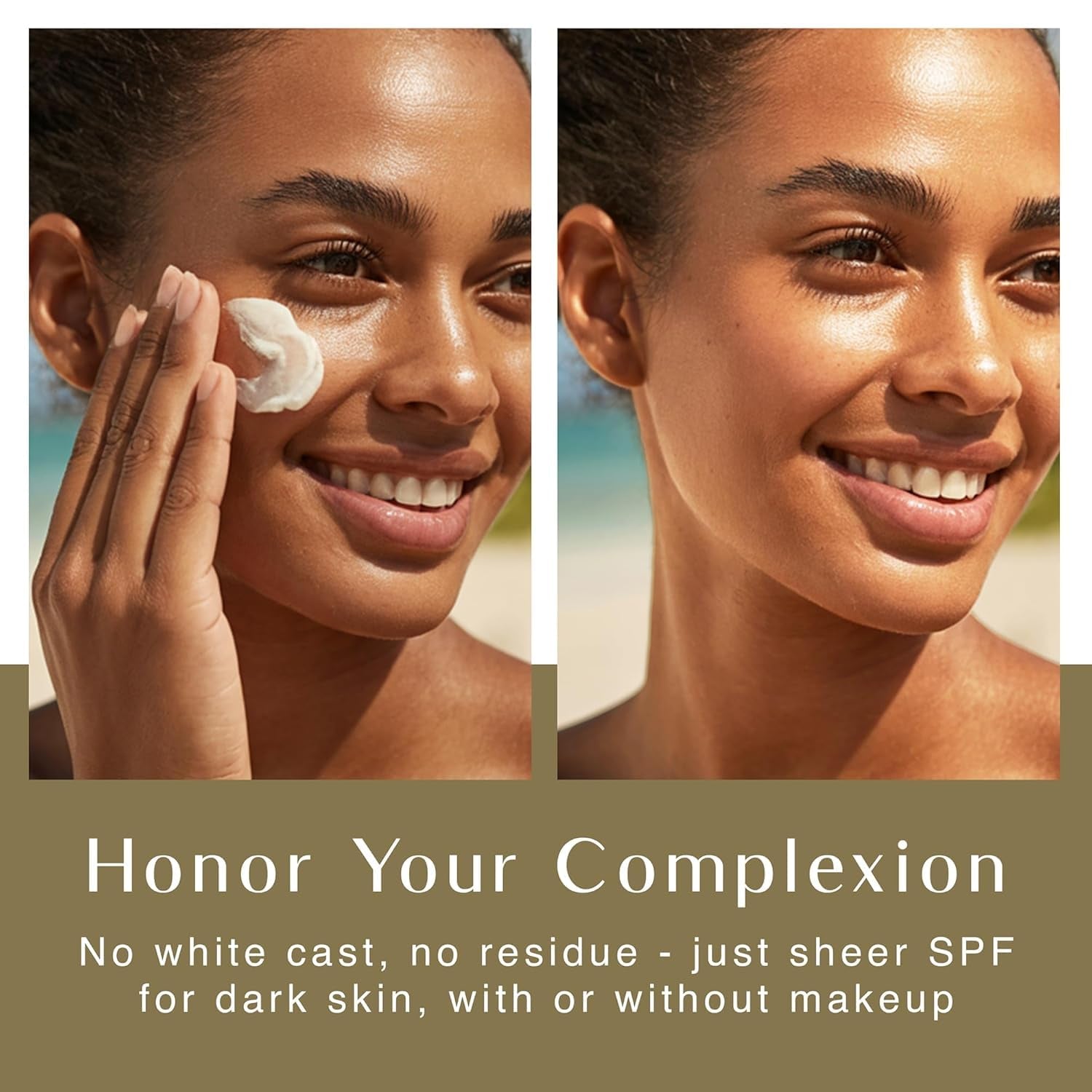 SPF 30 for the Face & Body - Moisturizing Sun Protection, SPF 30, Sun Lotion for Women, Ultra Sheer, Travel Size, No White Cast for Melanin Rich Skin - 2 Fl Oz, 2 Pack