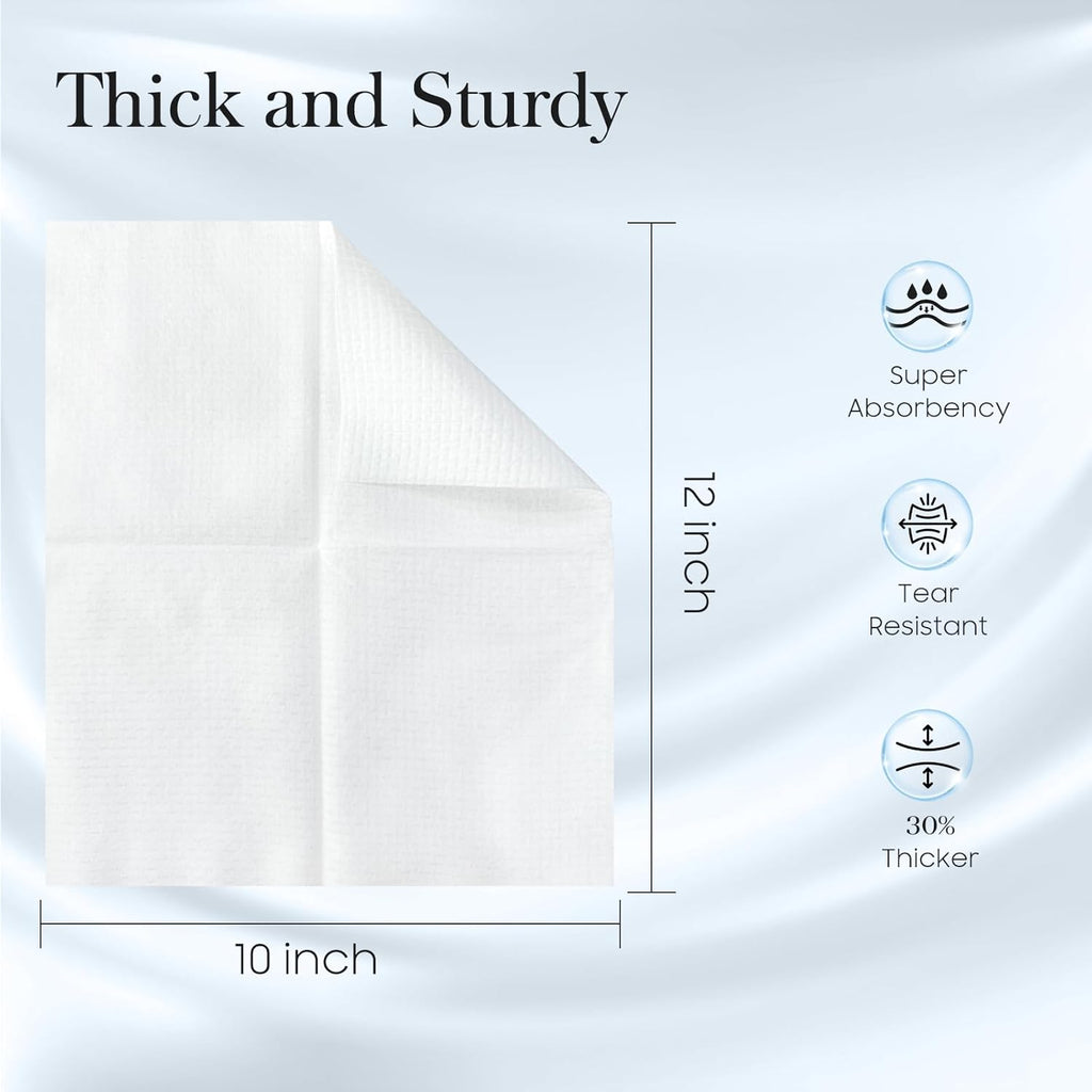 2 Pack of 50 Count XL Disposable Face Towels 10” X 12”, 100% Viscose Fibre, Soft & Skin Friendly Face Towelettes Disposable, Facial Tissue Wipes for Women Cleansing