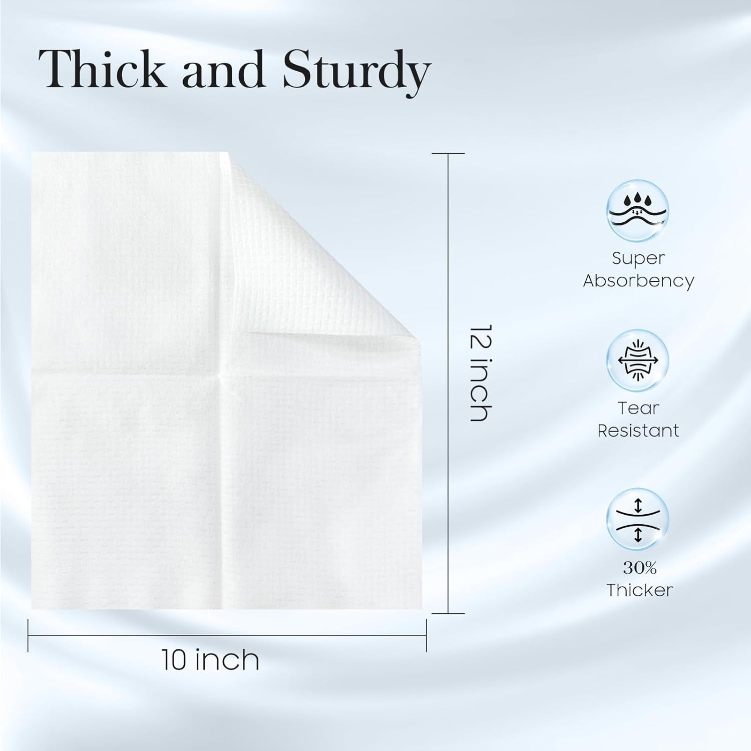2 Pack of 50 Count XL Disposable Face Towels 10” X 12”, 100% Viscose Fibre, Soft & Skin Friendly Face Towelettes Disposable, Facial Tissue Wipes for Women Cleansing
